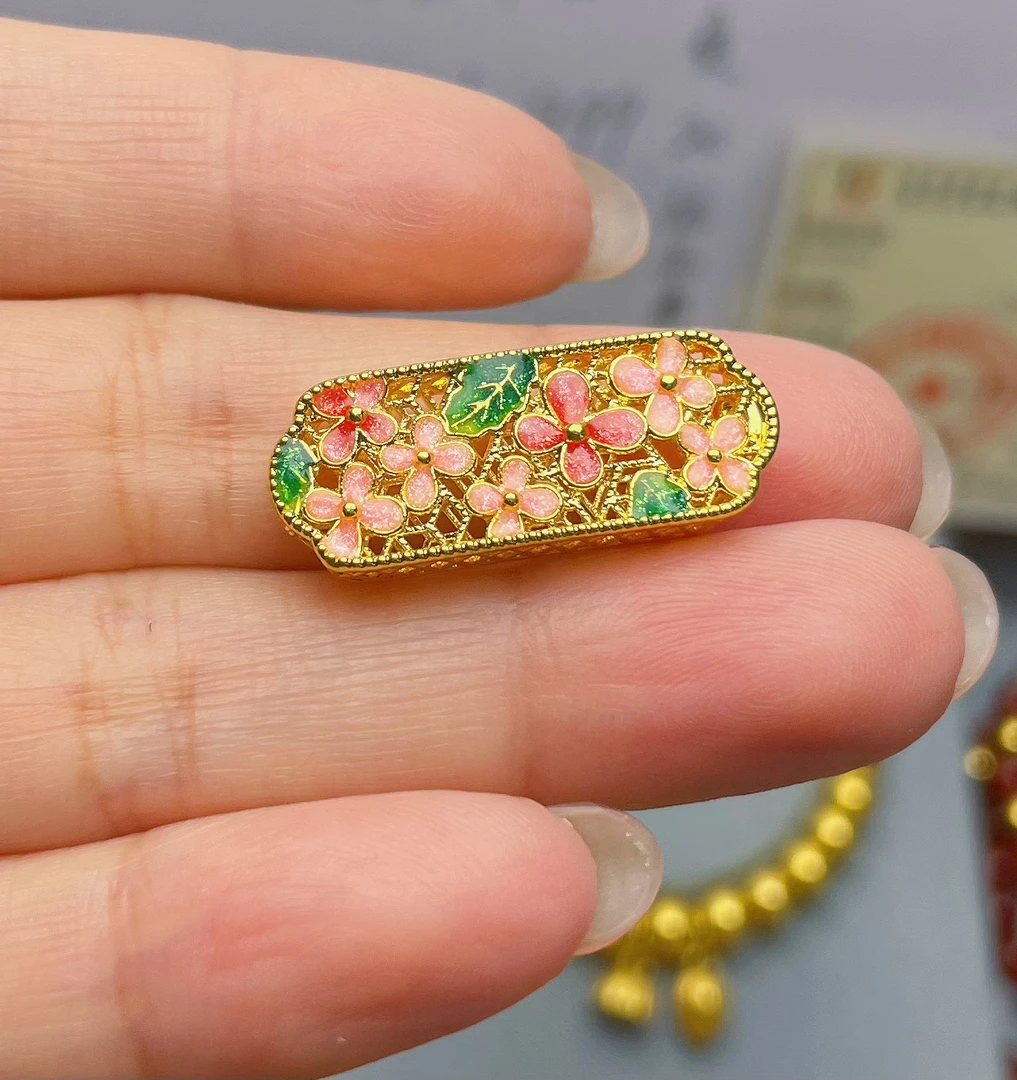 玉麓 足金999莲花桃花手牌时尚款（定价）