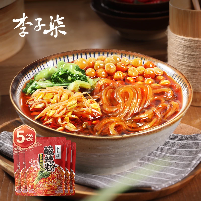 李子柒劲道酸爽够味酸辣粉袋装272g*5袋夜宵速食香辣鲜香H06