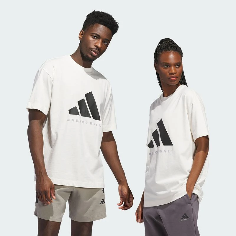 阿迪达斯 （adidas）男子纯棉篮球运动短袖T恤JX5574