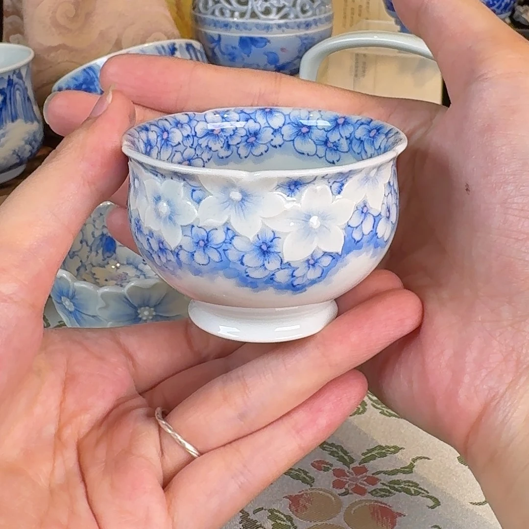 青樵轩雕刻樱花炉式杯