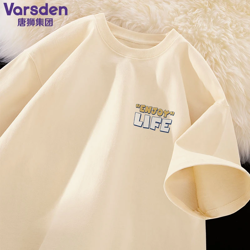 唐狮集团Varsdent恤男短袖夏季新款美式休闲青少年纯棉宽松半袖男