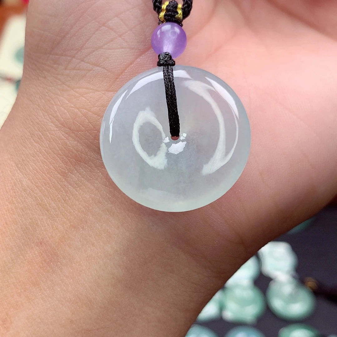 翡翠未镶嵌颈饰30 尺寸26.6-5.7