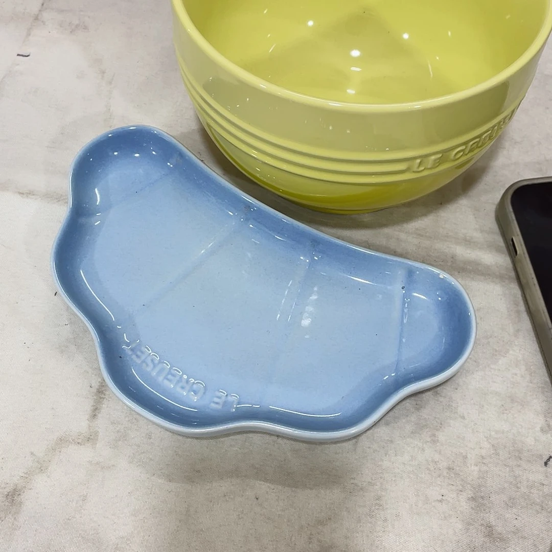 瓷片吃**哥微瑕陶瓷餐具2个装