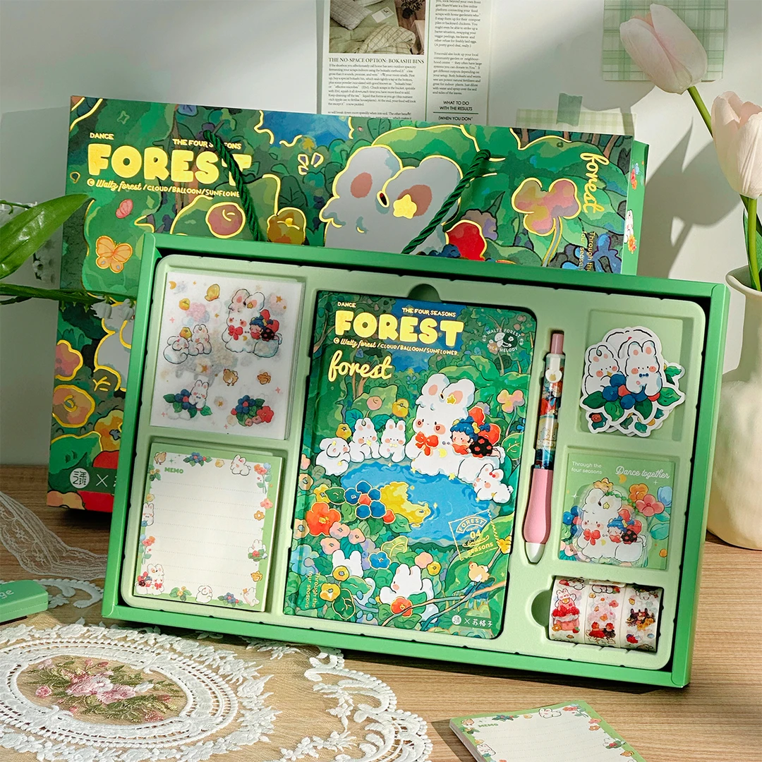 三年二班月光花园文具套装 学生开学大礼包高颜值礼物奖励礼品