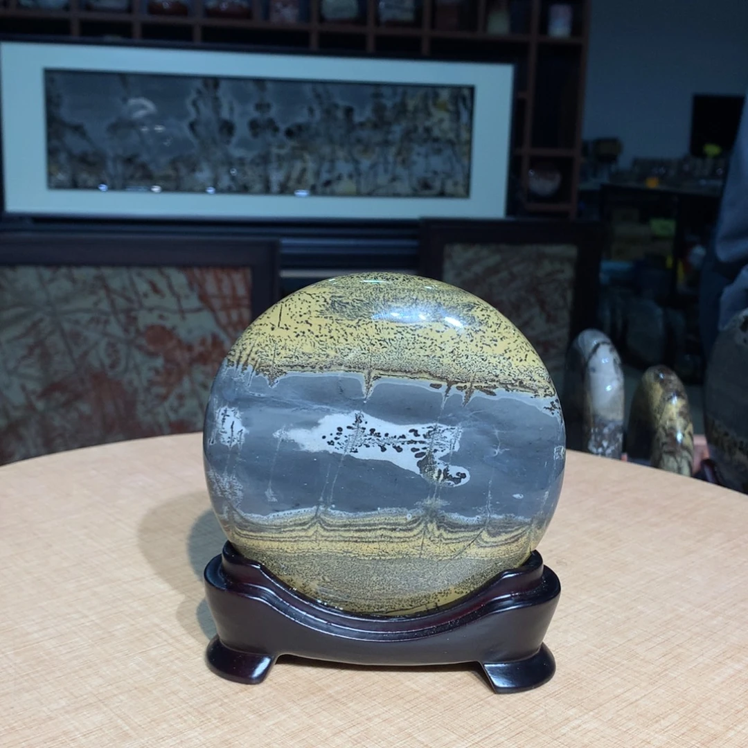 广西国画石摆件，观赏收藏