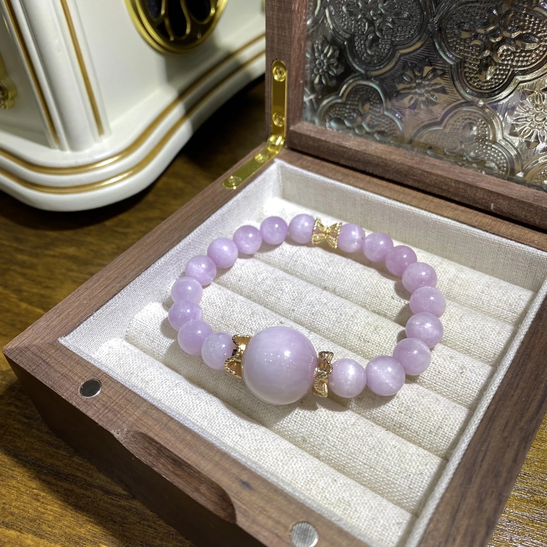 天然紫锂辉设计款手链-多样性发其一约9mm-C191