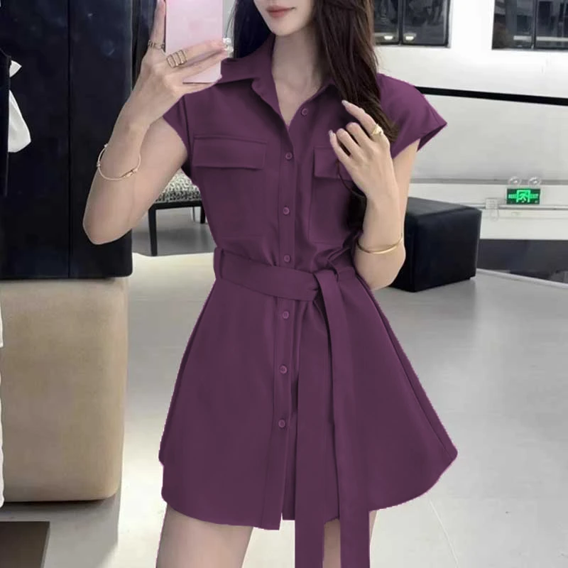 【木木】【两件套】新款显瘦时尚洋气减龄漂亮收腰裙子两件套D1018