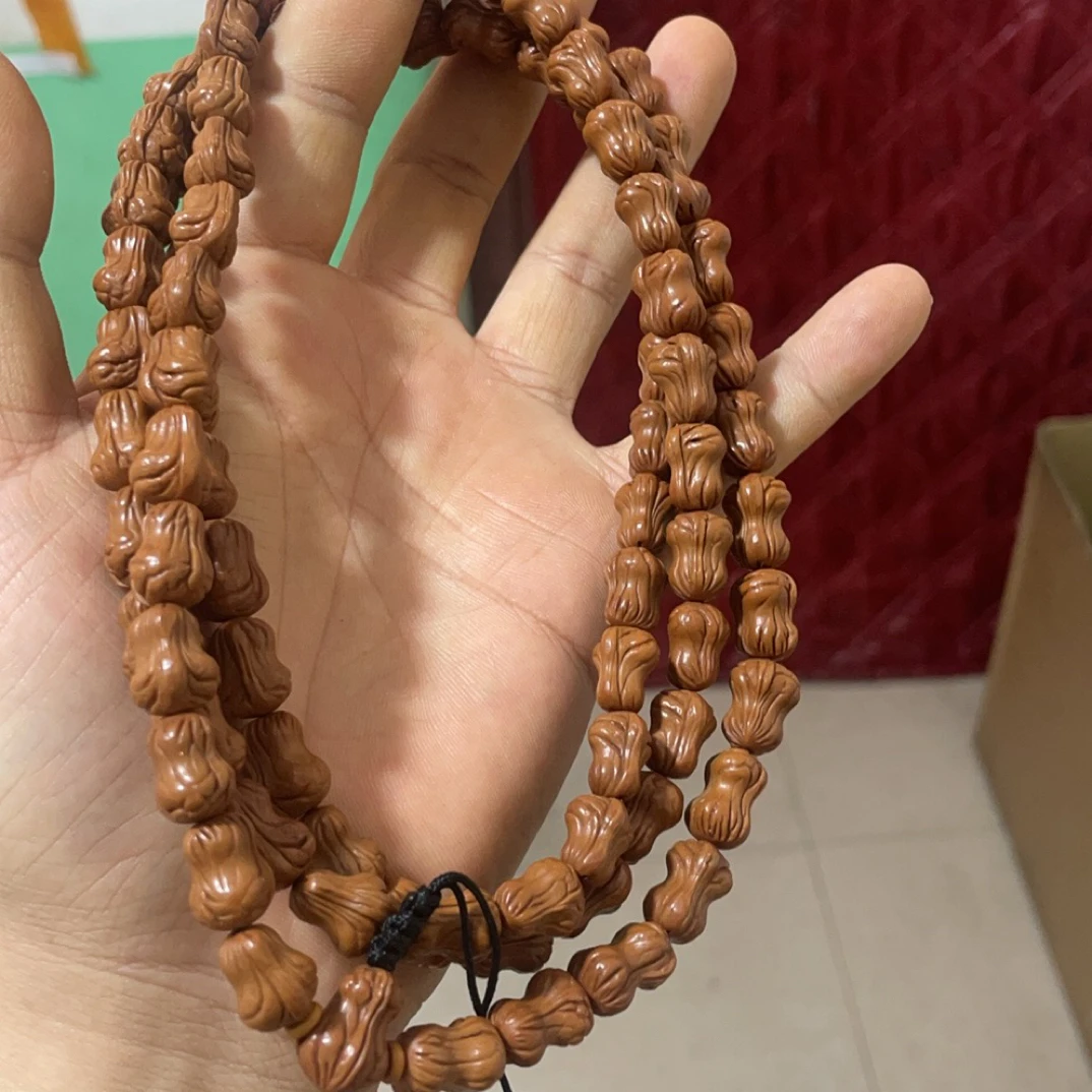 秦岭龙纹桃核异形葫芦花生脖挂