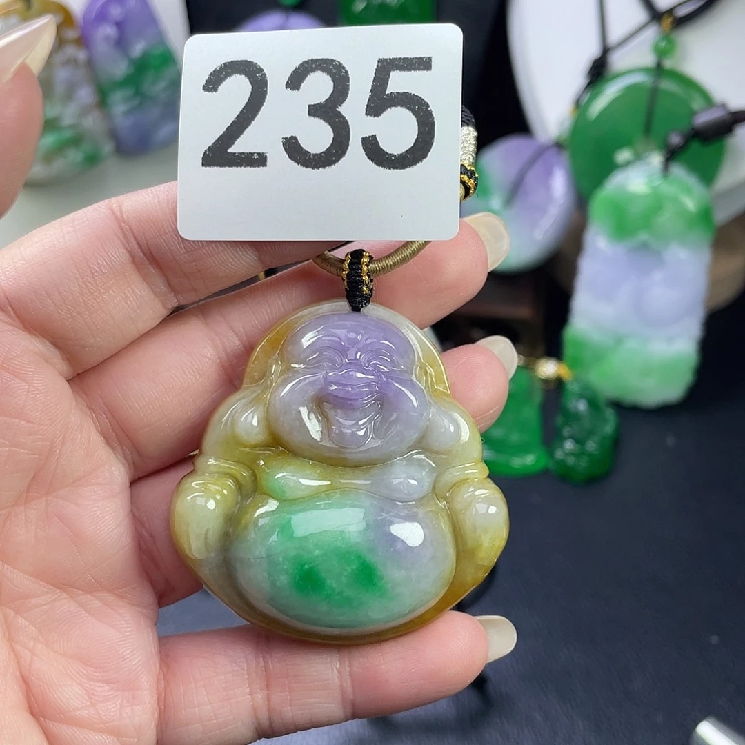 翡翠未镶嵌吊坠(赠链)