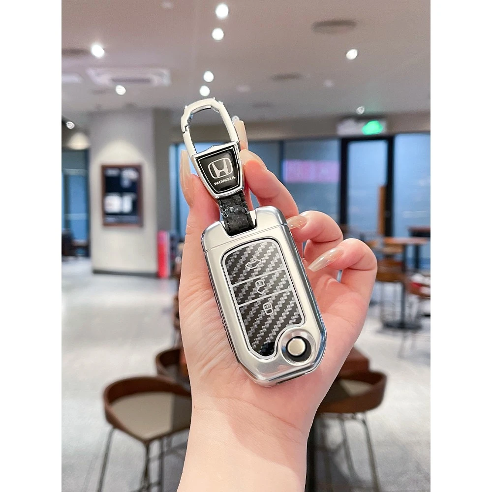 适用本田9.5代雅阁钥匙套九代十代半雅阁专用crv折叠车遥控包扣壳