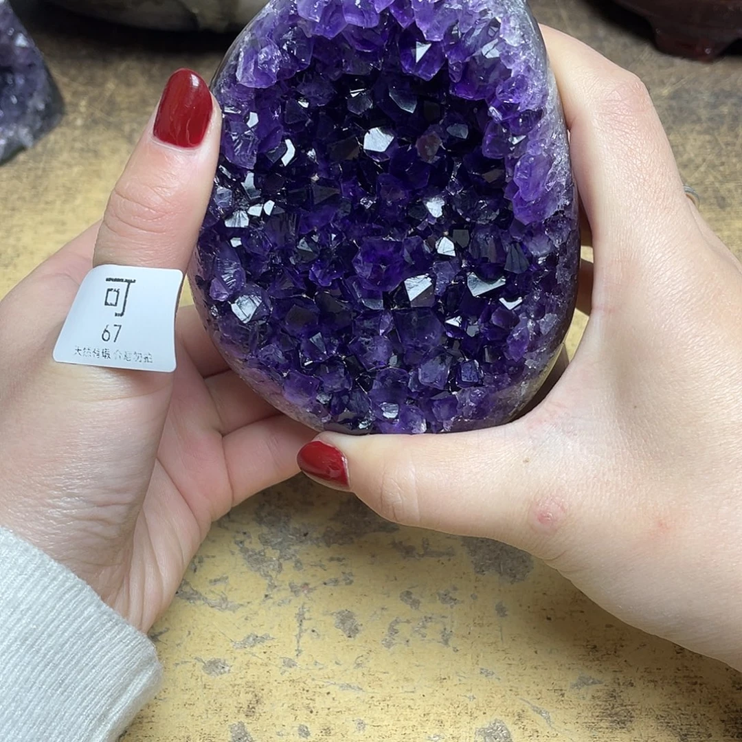 银S925镶嵌紫晶大型摆件（非配饰）