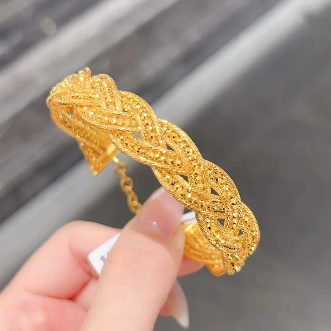 【新美源】足金999  5G工艺 宽版麻花镯链