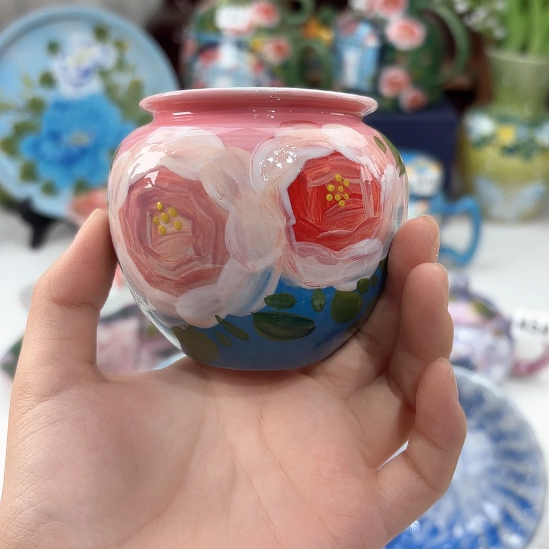 景德镇手绘高温釉下彩陶瓷茶具