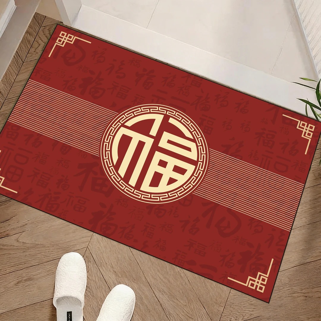 【有点东西】百福款新年硅藻泥地垫喜庆入户门垫卫生间门口防滑防滑