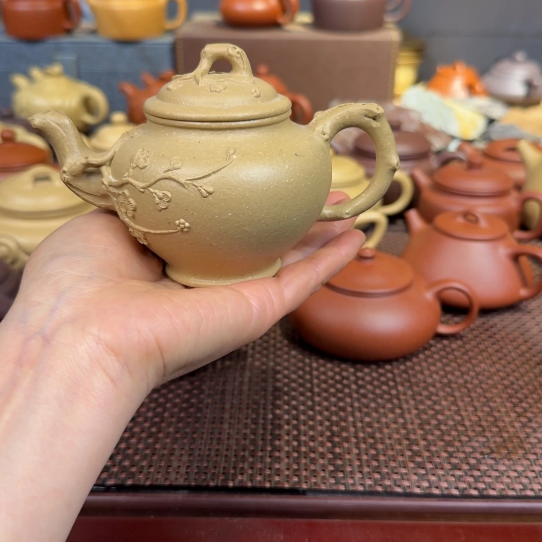 本山绿泥茶壶首****者梨皮梅报春定制