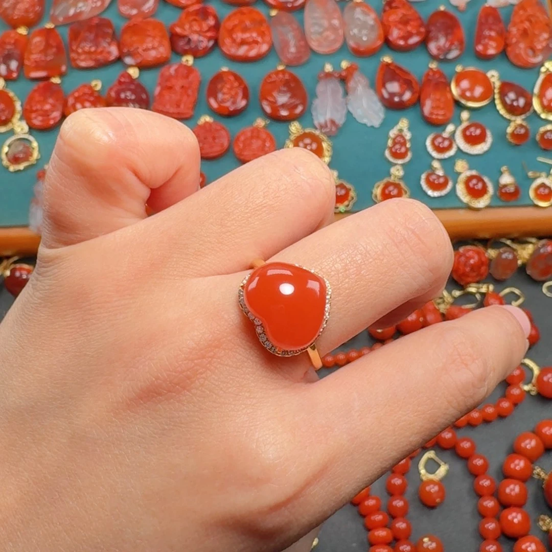 南红玛瑙南红银S925镶嵌