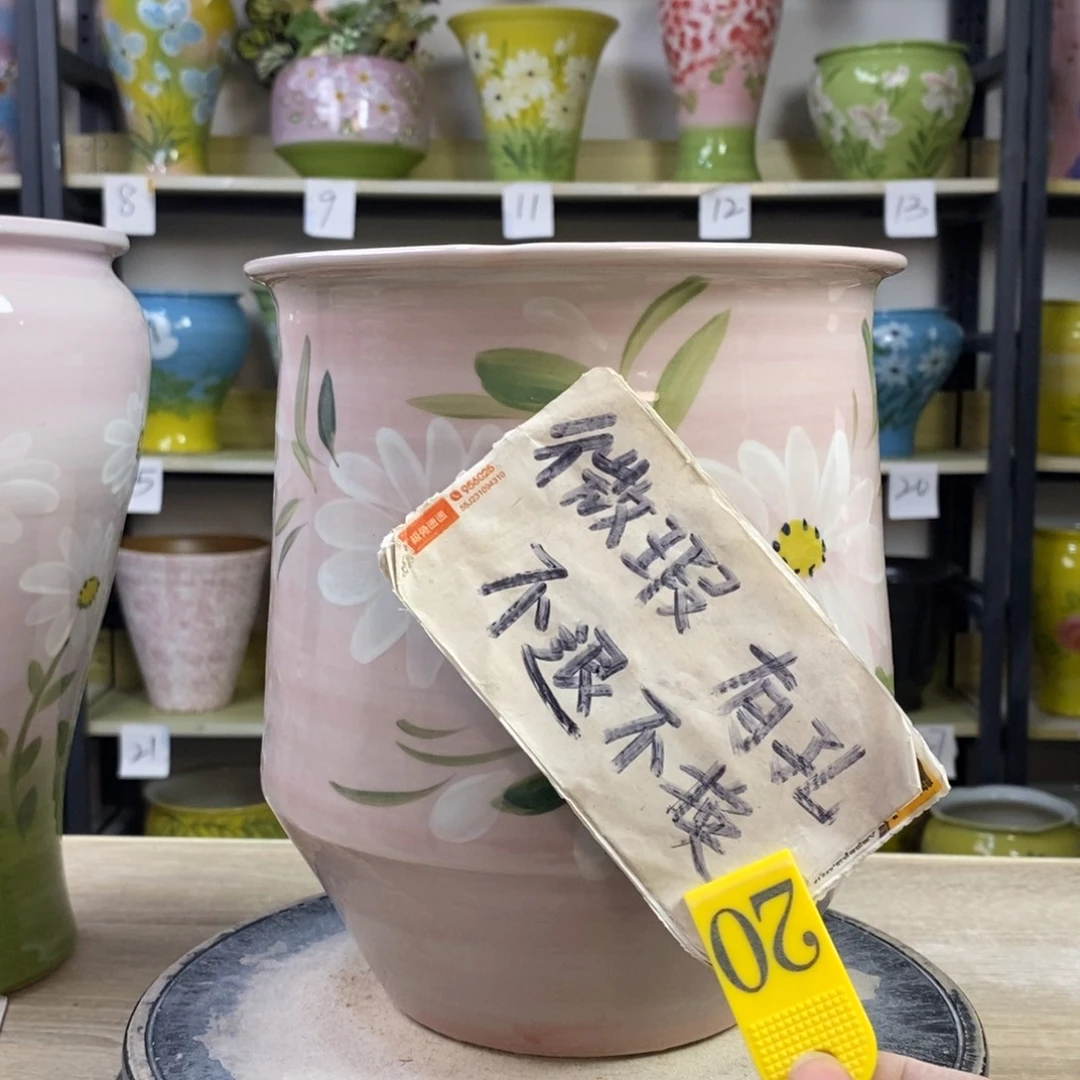 景德镇手工手绘陶瓷花盆