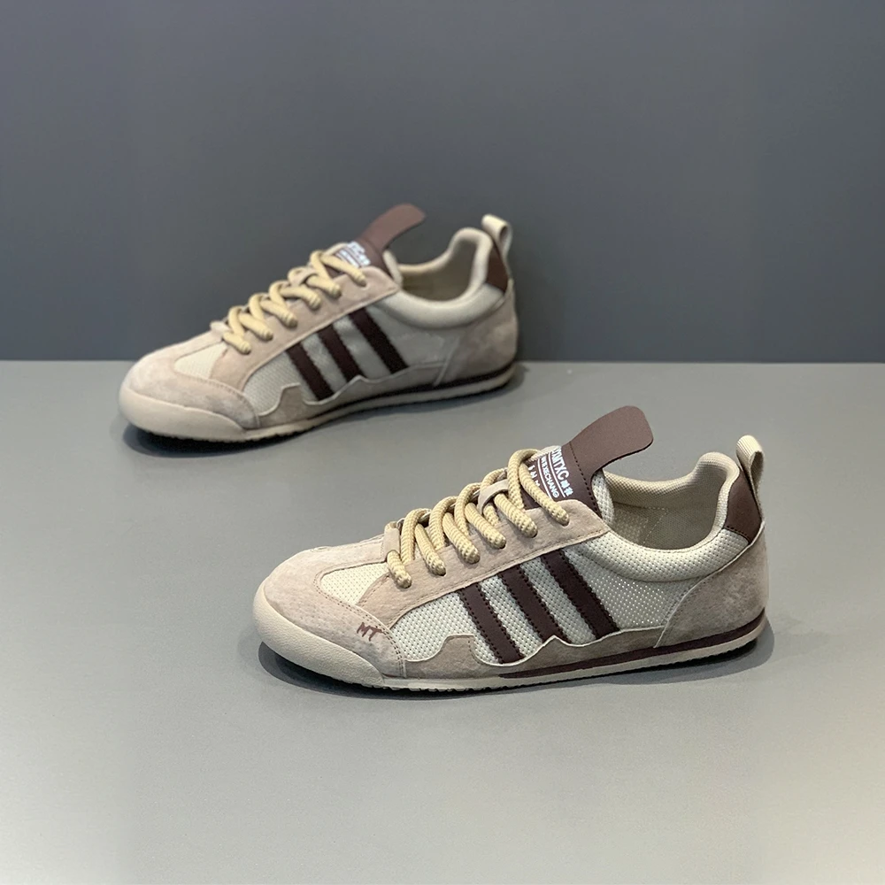 内米霍切新款复古德训鞋网面透气休闲鞋百搭潮板鞋轻便软底阿甘鞋