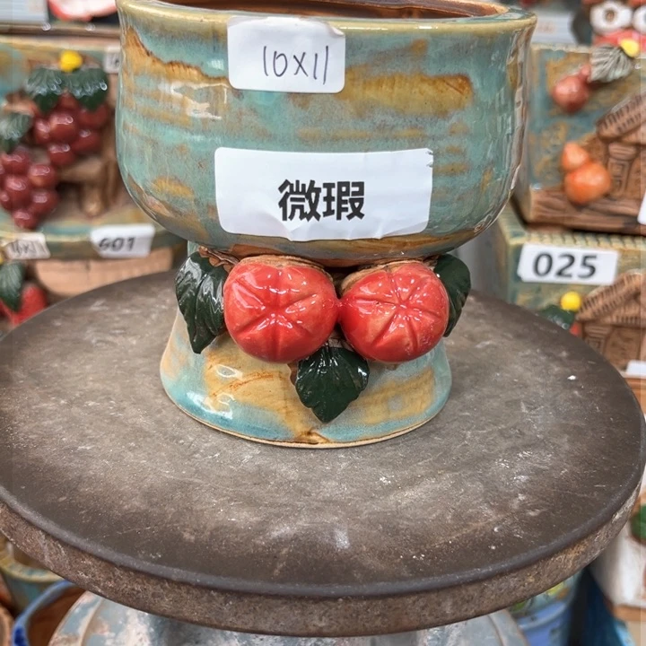 紫砂花盆粗陶材质多肉花盆