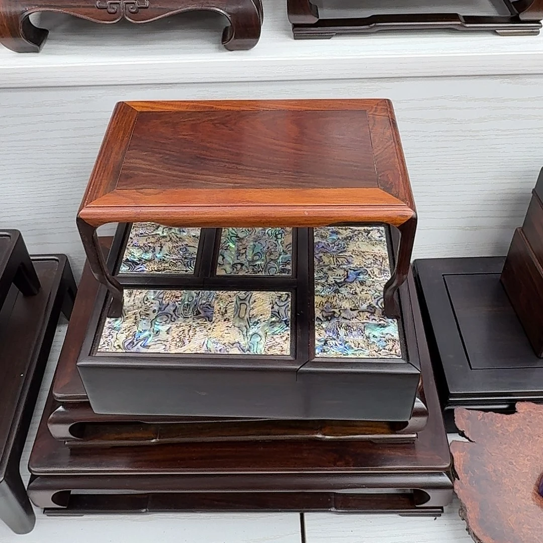 木大红酸枝阳脚底座