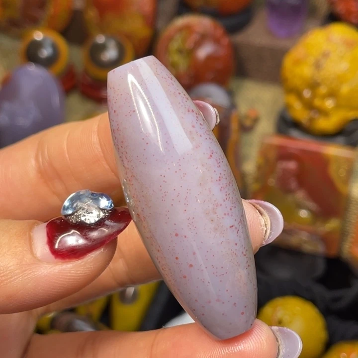 玛瑙/玉髓未镶嵌珠宝奇石紫瓷红沙天珠