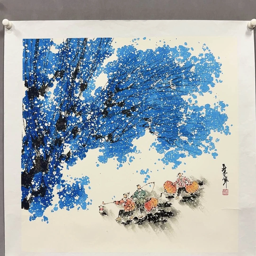 国画亲笔手绘放心去藏