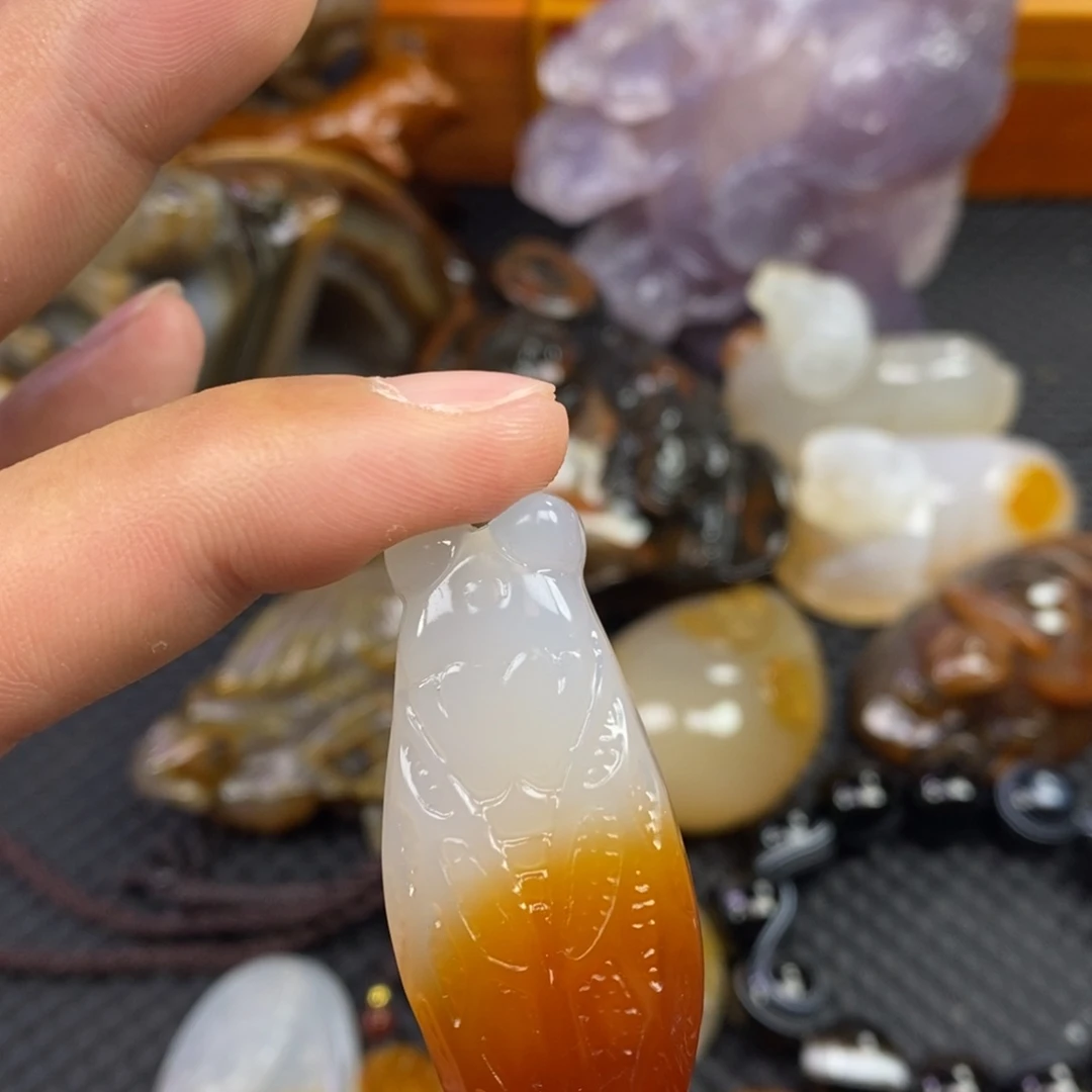 玛瑙/玉髓手把未镶嵌无*宝