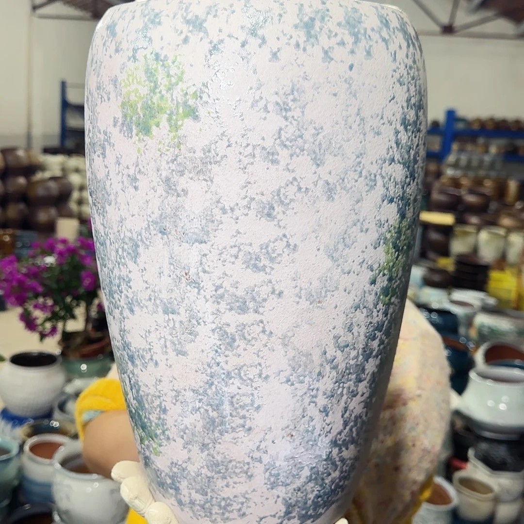 紫砂花盆高33口20