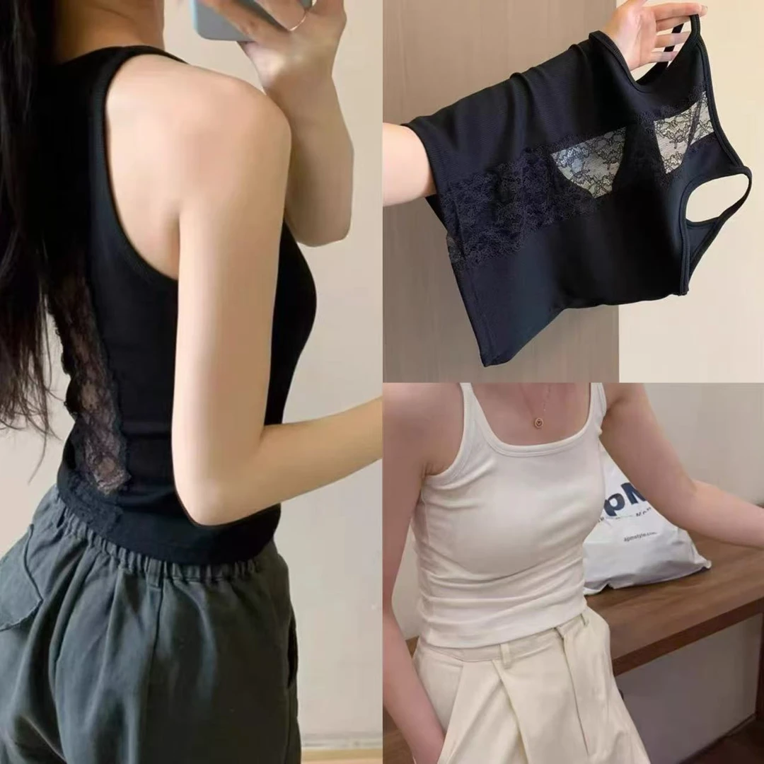 玲家精选2033款号背后蕾丝乳胶垫背心