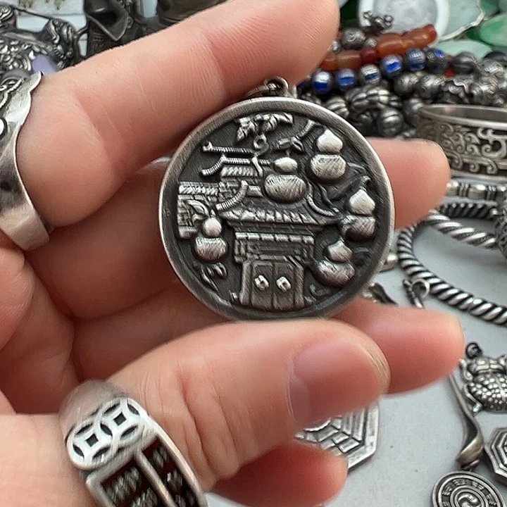 财***堂足银珐琅偏远地区不包邮