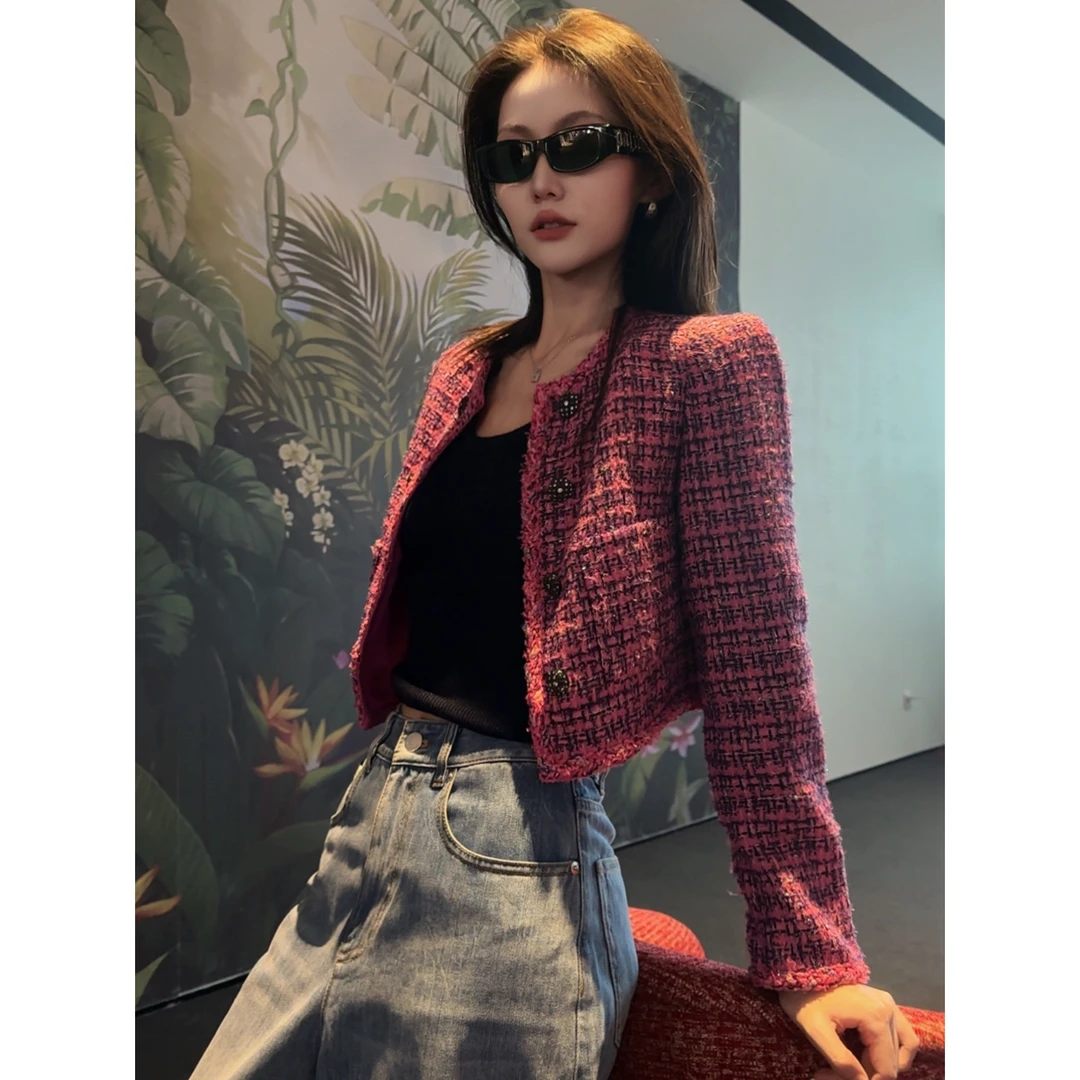 AMASS/阿玛施秋季新款时尚质感洋气百搭上衣女外套小香风 5400927