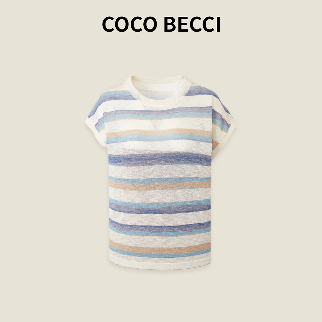 COCO BECCI【怦然一夏】夏季新款时尚显瘦气质上衣CFXYB332034