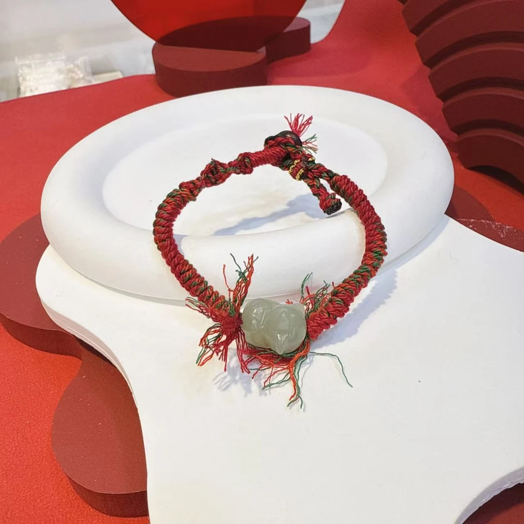 编绳且末蓝趴趴猫手绳红绳HE00881