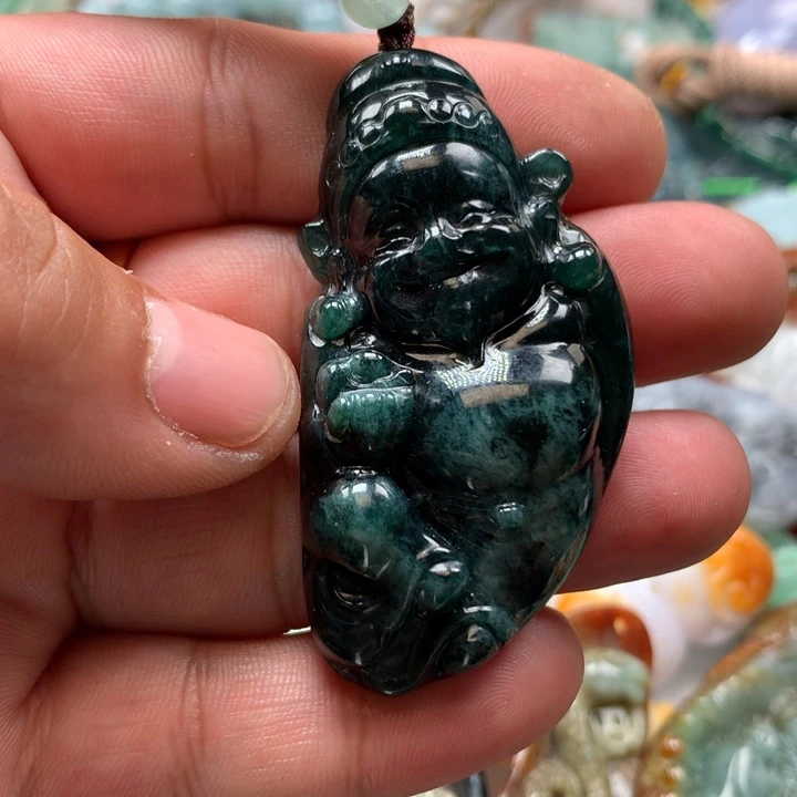 翡翠项链未镶嵌保真天然a货翡翠