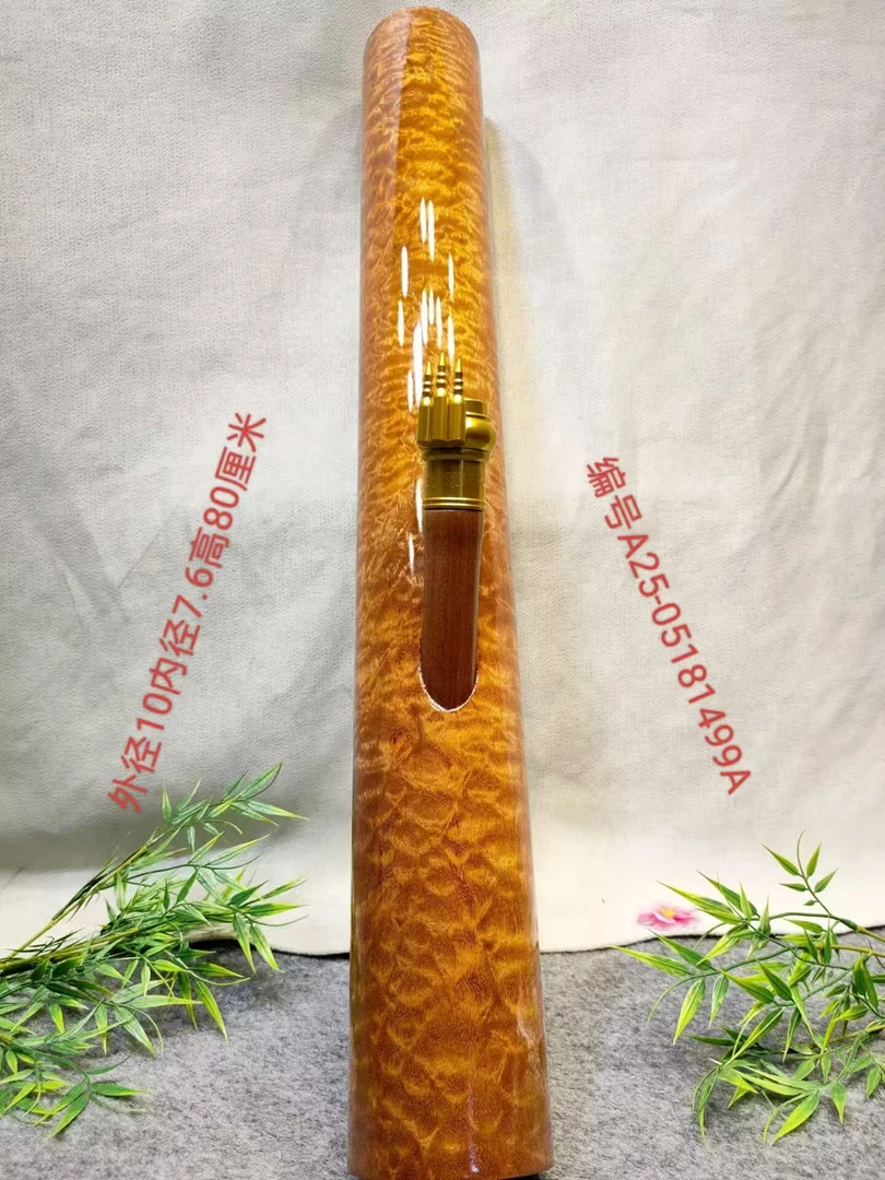 1499号缅甸红金樟树榴水咽筒整体无拼接风干老料不易开裂变形