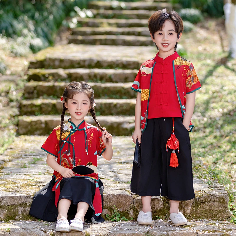 （木子专属）六一儿童合唱演出服装中国风汉服小学生运动会表演服装