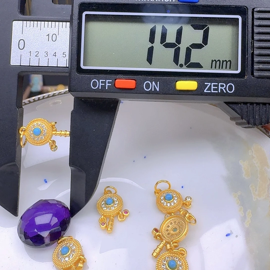 银S925镶嵌紫晶颈饰紫水晶925镶嵌198