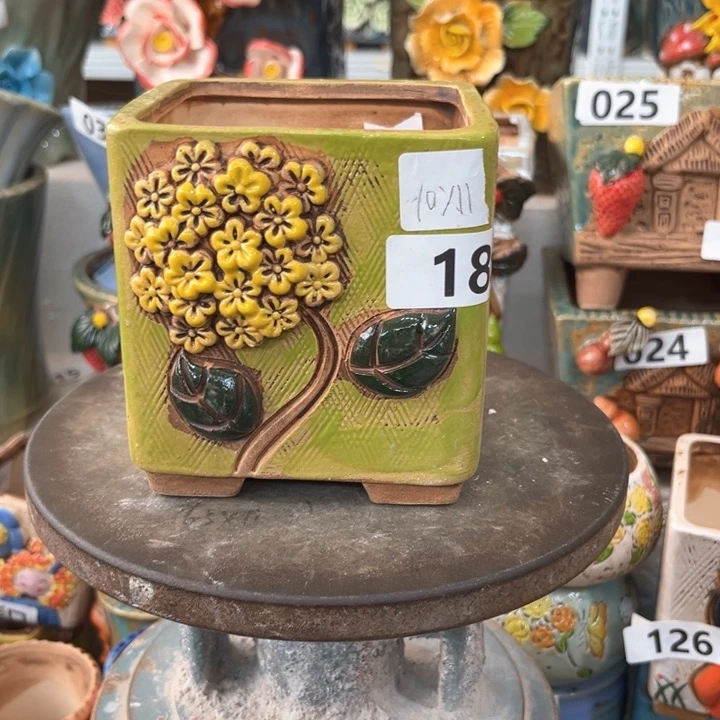 紫砂花盆粗陶材质多肉花盆