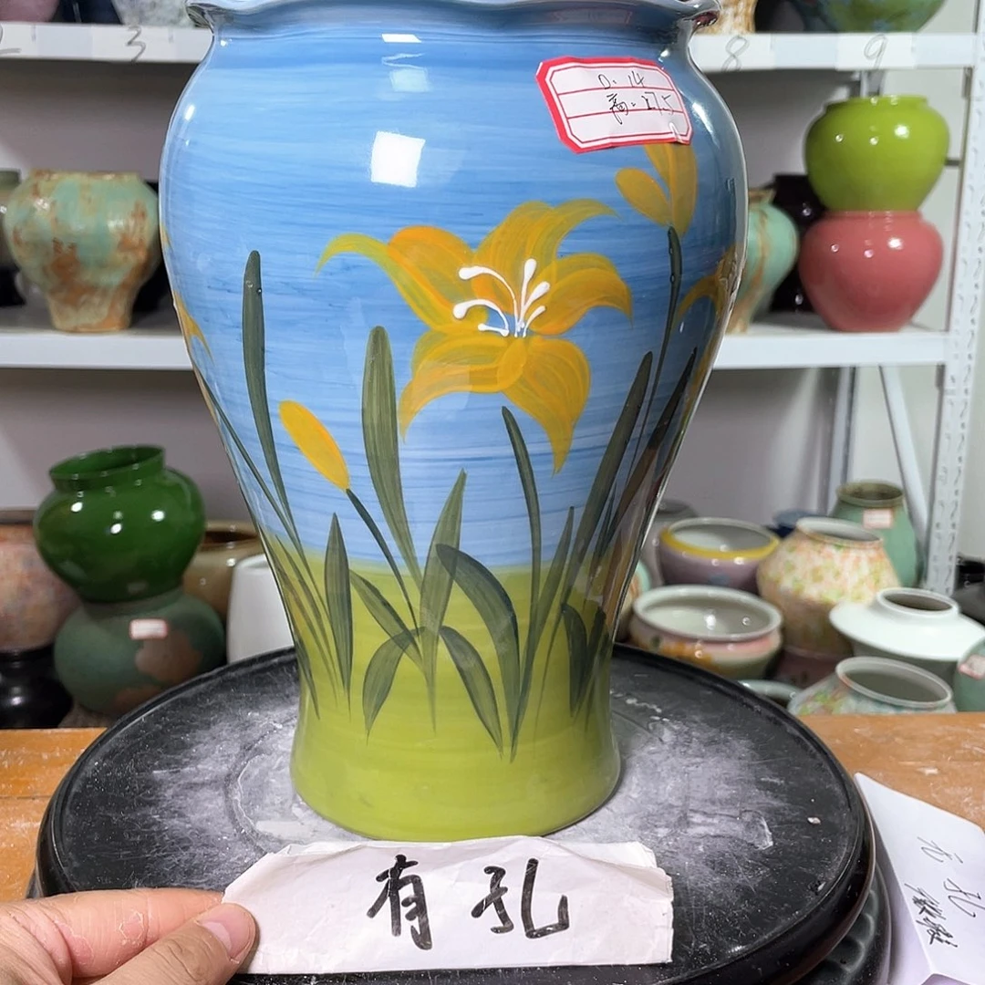 景德镇陶瓷花盆微瑕