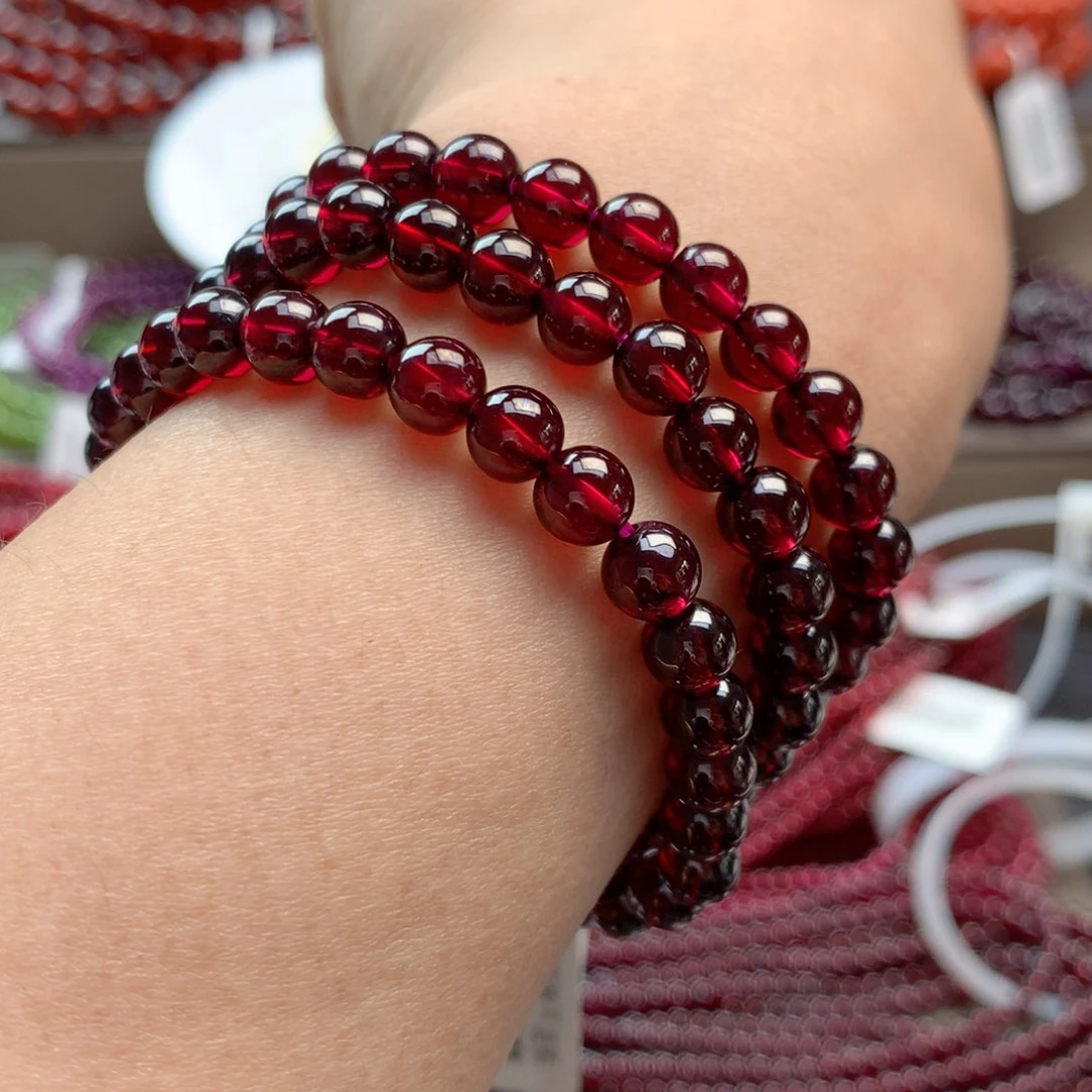 石榴石手串未镶嵌6.3