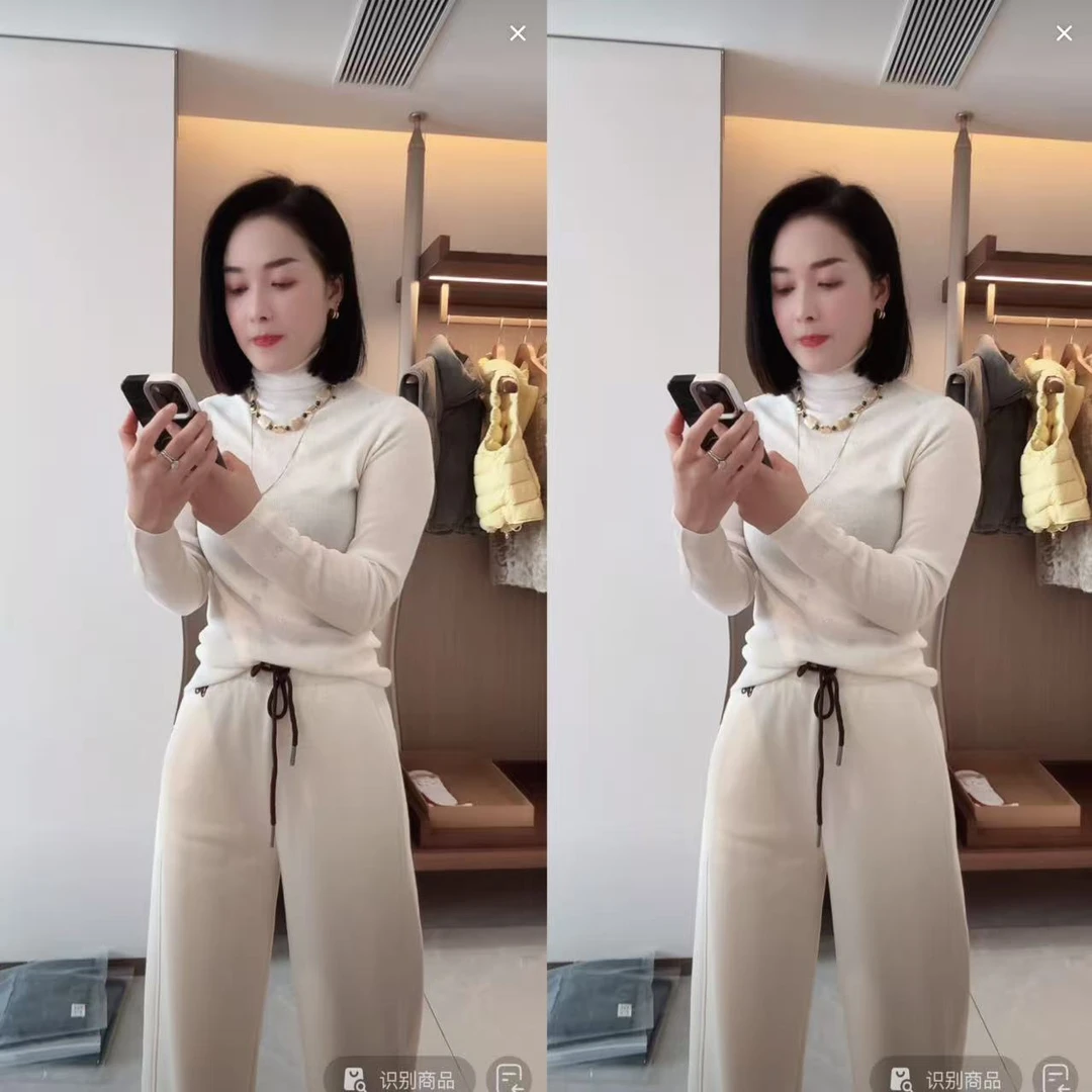 针织不起球半高领常规款女衫显瘦时尚女装气质