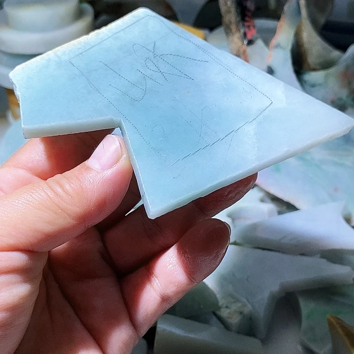 散珠翡翠边角料118