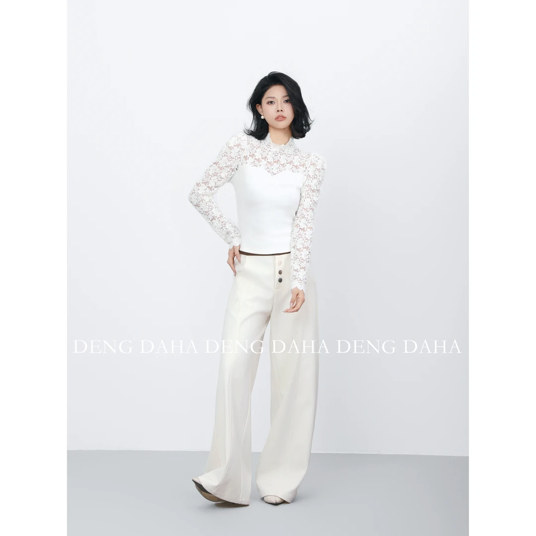 「奢想梦境」秋冬款打底蕾丝杉套头长袖HBZC917451 nnassa