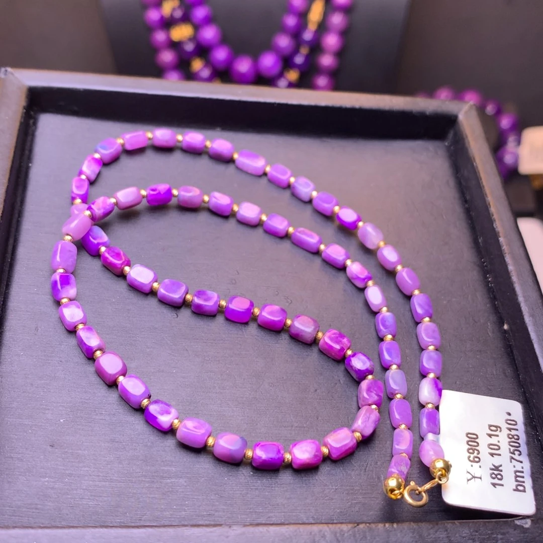 苏纪石（舒俱来）18K金镶嵌项链