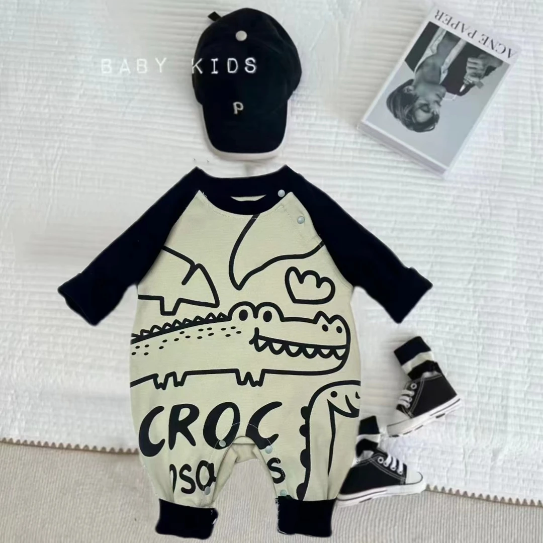 总长袖A类单排扣春秋通用爬服哈衣春季外套宝宝韩版