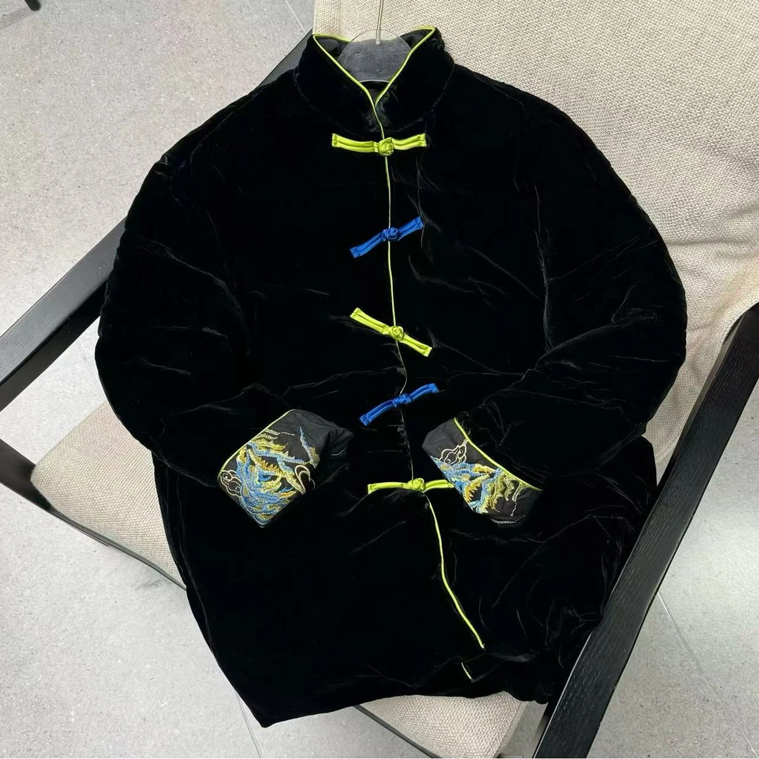 VIVI高端定制高领国风彩色盘扣香云女款鹅绒羽绒服OR12113