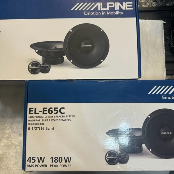 阿尔派EL-E65C/E65车载二分频同轴套装扬声器汽车音响改装6.5喇叭