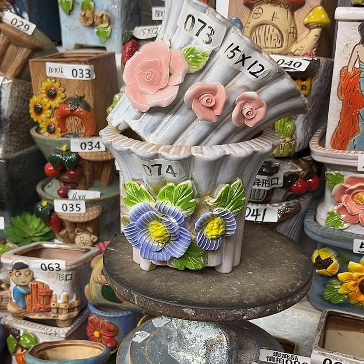 粗陶材质多肉花盆