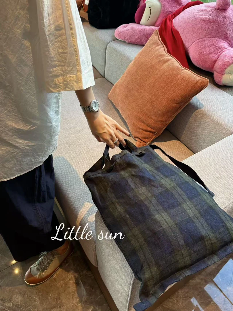 韩系两用格纹包 no退no换