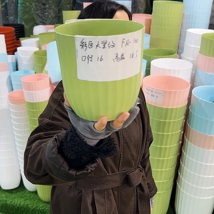 特价竖纹FA160口16高16果绿无托5只
